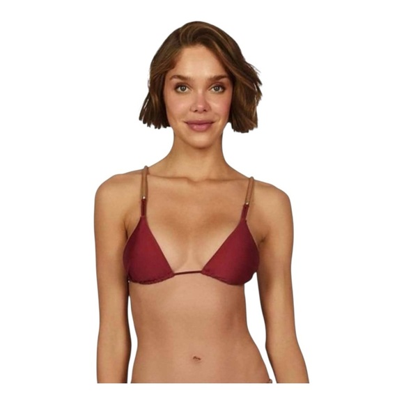 Vix Other - ViX Solid Elis Triangle Bikini Top in Red NWT